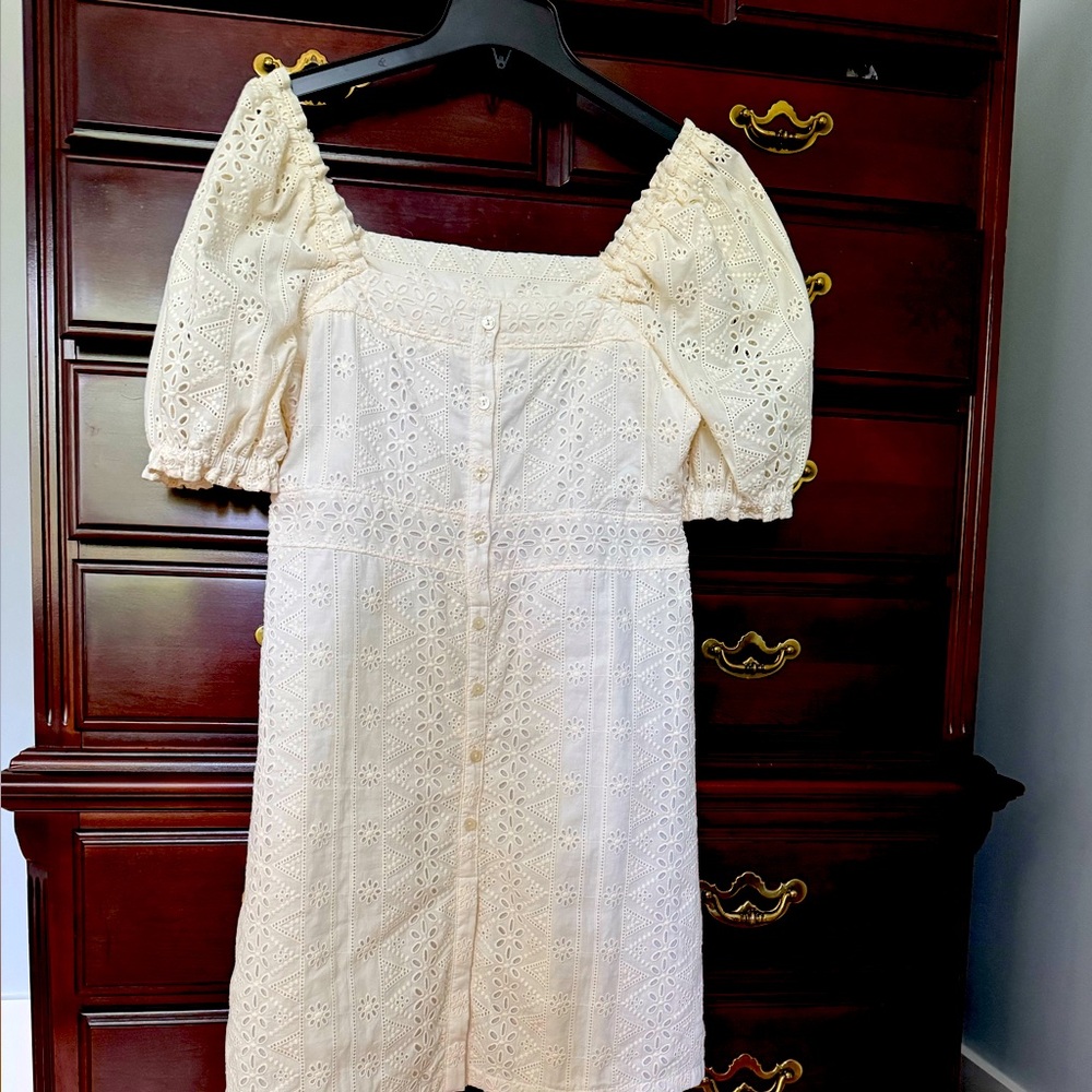 Spartina 449 Cream Eyelet Mini Dress